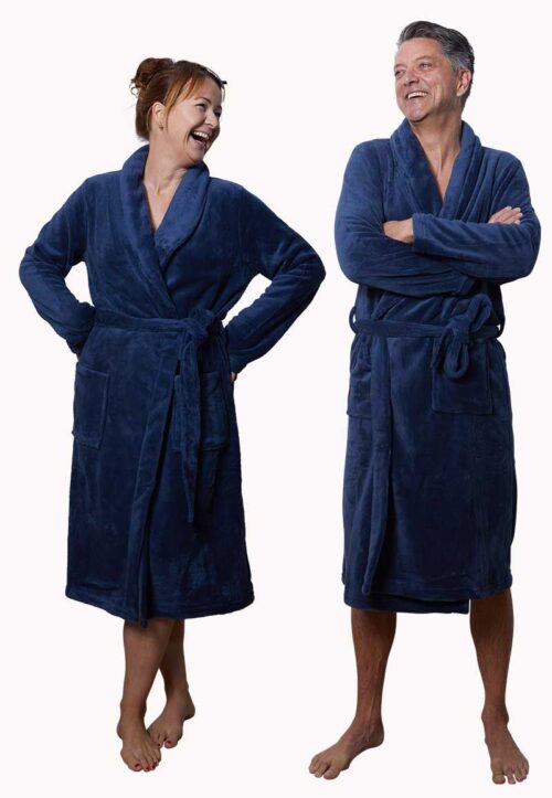 Relax Company badjas marineblauw unisex